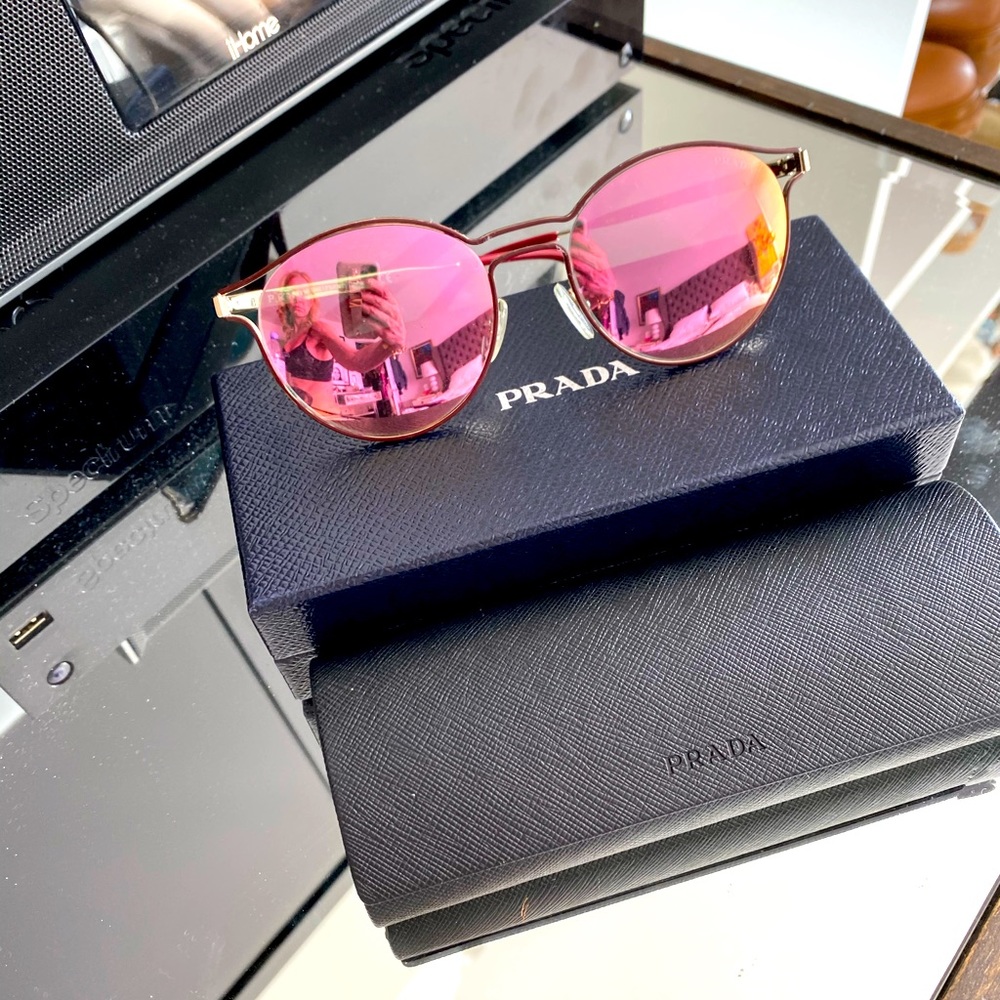 Prada sunglasses mirrored.  Pre loved